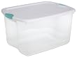 Sterilite 66-Quart See-Through Storage Box with Latching Lid, Set of 4