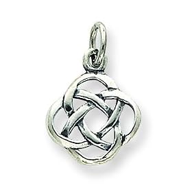 Buy Sterling Silver Antiqued Celtic Knot Charm with 20 Inch Chain by A Great Jewelry Co.