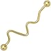 14 Gauge Wave Gold Anodized Titanium Industrial 14 Gauge Wave Gold Anodized Titanium Industrial