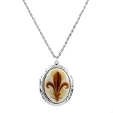 Renee's Fleur De Lis Locket - Silver Tone - Final Sale