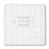 Swaddle Design Ultimate Receiving Blanket - Mod Circles On White (Pastel Pink)