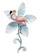 Flamingo Spin Wheel Wind Spinner and Garden Stake Statuary