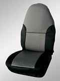 Neoprene Seat Covers - 2 Front Universal Buckets - Black w/ Charcoal Insert - Made In The USA