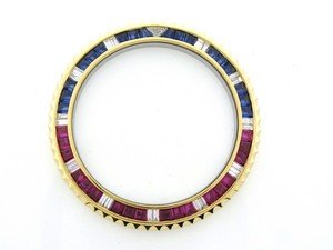Men Gmt II Sapphires & Rubies & Dia Bezel for Rolex Yg