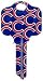 Chicago Cubs Kwikset KW1 House Key