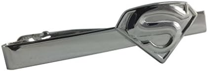 Men's Silver Classic Superman Logo Tie Clip Tie Bar