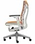 Embody Chair by Herman Miller - Home Office Desk Task Chair with Adjustable Arms - White Frame Titanium Base Upgraded Mango Balance Fabric with Clear Translucent Hard Floor Casters
