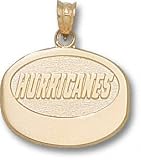 Carolina Hurricanes Solid 14K Gold ''HURRICANES'' Puck Pendant