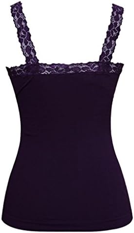 Womens Lace Trim Camisoles - Purple