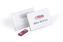 Durable 811719 Namensschild mit Magnet, 54 x 90 mm, transparent, Packung à 25 Stück
