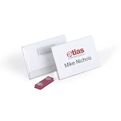 Durable 811719 Namensschild mit Magnet, 54 x 90 mm, transparent, Packung � 25 St�ck