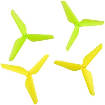 FOCHUTEH Replace 3-Leaf Blade Propeller Yellow And Green Kit For Syma X5cX5SC X5SW JJRC H5C H98 L6039 Quadcopter Drone