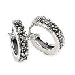 12mm Marcasite Hoop Earrings