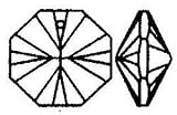 40 mm 1.5 30% Lead Crystal Octagon #1031-40