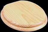 Toilet Seats Light Pine, Round shape Toilet Seat, Chrome Hinge