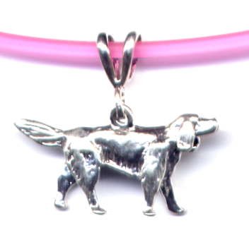 Childrens Toyshop  Sporting Goods : 16" Pink Irish Setter Necklace Sterling Silver Jewelry