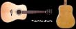 Dean Tradition Acoustic Guitar, Exotic Birds Eye Maple