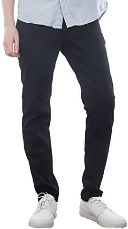 Mens Skinny Jeans by Product of Society - Skinny Slim Fit Jeans (34Wx31L, Jet Black)