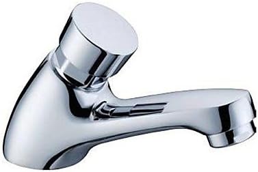 BL Modern retro Contemporary Chrome Finished Brass Self-closing Basin Delay Action Tap,Sink Faucet(Chrome plated solid brass)