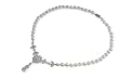 Sterling Silver CZ Necklaces - Flowers with Synthetic Pearls - Chain: 16-18" (adjustable) Height: 36mm