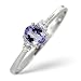 9ct Tanzanite & Diamond Ring.