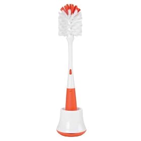 OXO Tot Bottle Brush with Nipple Cleaner and Stand, OrangeOXO Tot Bottle Brush with Nipple Cleaner and Stand