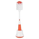 OXO Tot Bottle Brush with Nipple Cleaner and Stand, Orange