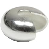 200 3mm Crimp Beads Knot Cover in Sterling Silver Plated Solid Copper