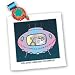 Londons Times Space The Final Frontier Cartoons - Alien Reads National Enquirer - Quilt Squares