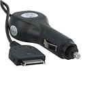 EMARTBUY NEW APPLE IPHONE 3GS, IPHONE 3G, NEW 2009 TOUCH AND 2009 NANO CHROMATIC COMPATIBLE IN CAR CHARGER BLACK