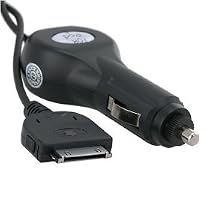 EMARTBUY NEW APPLE IPHONE 3GS, IPHONE 3G, NEW 2009 TOUCH AND 2009 NANO CHROMATIC COMPATIBLE IN CAR CHARGER BLACK