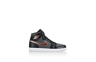 Nike Zapatillas abotinadas Air Jordan 1 Retro High (Negro / Gris)