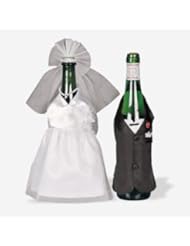 Single Detail Page Misc: Bride & Groom Wedding Wine Bottle Decoration Cover - TZ