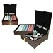 750 Jackpot Casino Clay Chips w/ Mahogany Case