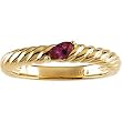 14K Yellow or White Gold Mother's Ring - 1 Stone
