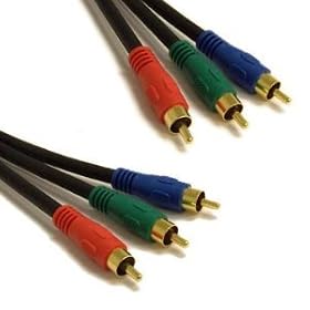 RGB Component Video Cable - 5m - PREMIUM Quality Gold Plated Lead - Plug to Plug - For HD Video RCA Connections - Indigo Banana Media (5 Metres - GOLD PLATED)