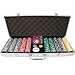500 15g Clay Laser Las Vegas Chip Set w/ Aluminum Case