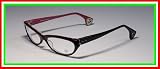 AUTHENTIC CHROME HEARTS EDITH BLACK/ROSE ORIGINAL HIGH-END DESIGNER PLASTIC FULL-RIM OPTICAL VISION RXABLE CAT EYES EYEGLASS/GLASSES/FRAME WOMENS/LADIES - made in Japan