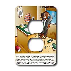 Londons Times Funny Music Cartoons Muskrat Divorce Attorney Light Switch Covers 2 plug outlet cover Londons Times Funny Music Cartoons - Muskrat Divorce Attorney - Light Switch Covers - 2 plug outlet cover