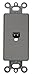Leviton 40649-GY Decora Insert, 6P4C, Screw Terminals, Gray