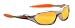 Rayzor Professional Lightweight Silver UV400 Sports Wrap Cricket Sunglasses, With an Amber / Orange Iridium Revo Mirrored Anti-Glare Lens.