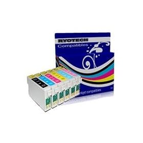 1 Ensemble de 6 Premium 19ml Haute Capacit� 100% Compatible cartouches d'encre pour EPSON Stylus Photo P50 R265 R285 R360 RX560 RX585 PX650 PX660 RX685 PX700W PX710W PX720WD PX730WD PX800FW PX810FW PX820FWD PX830FWD TO801 TO802 TO803 TO804 TO805 TO806 TO807