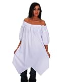 Renaissance Pirate White Chemise Top Medieval Peasant Wench Dress SC88522A