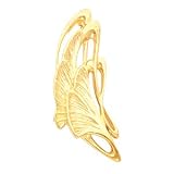 14K Yellow Gold Abstract Leaf Brooch