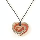 Review The Tribeca Gift Company  / Glass Heart Pendant Swirl Red & Green