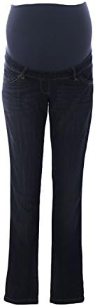 9FASHION Maternity Women's Urango Over Belly Jeans, Small, Indigo