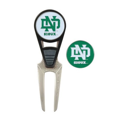 North Dakota Fighting Sioux Golf Divot Repair Tool Ball Marker