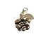 Monili sterling silver Flower & Leaf charm