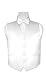 Covona BOY'S Solid WHITE Color Dress Vest BOWTIE Set