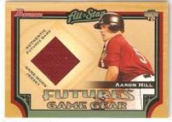 2005 Bowman Futures Game Gear Jersey Relics #AH Aaron Hill - Toronto Blue Jays (Piece of Authentic Game Used Jersey) (Baseball Cards)